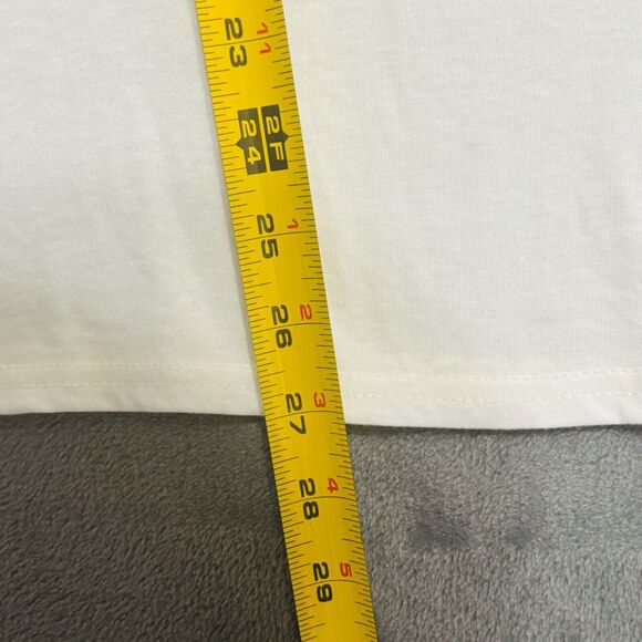 Clover & Pine 'These Boots Are Made For Dancin' T-Shirt Wms Sz XL Ivory Studded - Picture 5 of 5